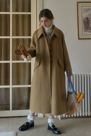 SR_Adorable wool long coat_2color