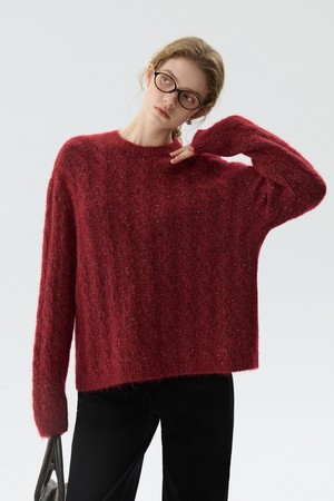 WD_Red cable pullover sweater