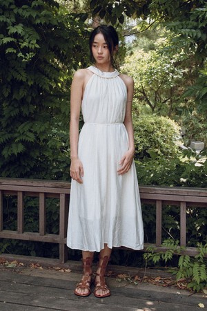 IT_Solid color sleeveless dress_IVORY