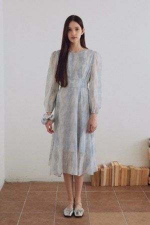 IT_Sfumato see-through sleeve dress