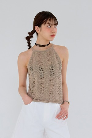 AR_Crochet halterneck top_BEIGE