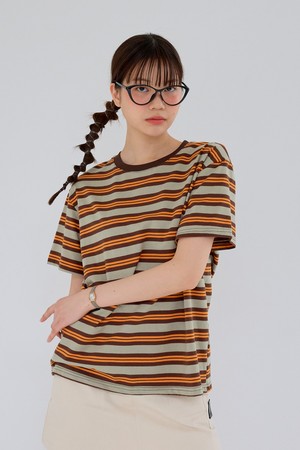 AR_Classic striped top_BROWN