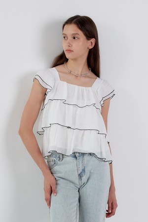 AR_Summer ruffled shirt_WHITE