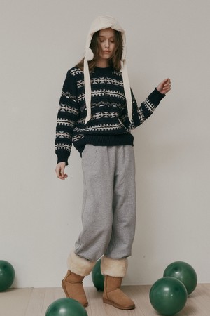 AR_Wide sweat banding pants_GRAY