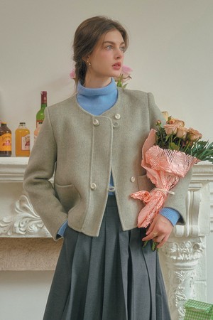 SR_Gentle cropped wool jacket_GRAY