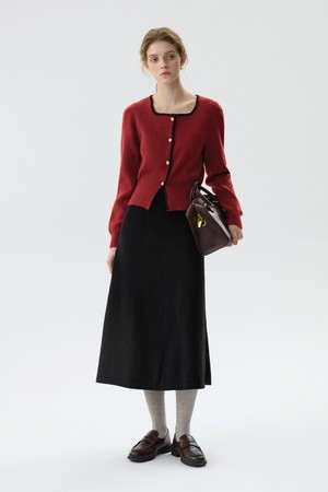 WD_Basic a-line knitted skirt