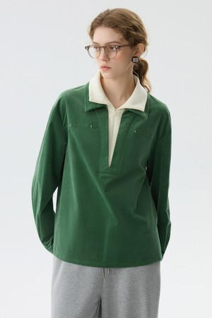 WD_Layered collar long sleeve top_2color