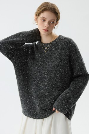 WD_Sequin round neck sweater