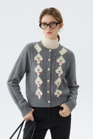 WD_Ribbon argyle cable cardigan