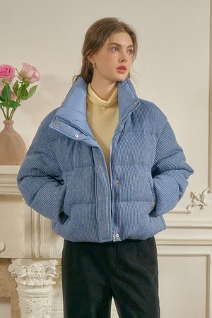 SR_High neck cropped Padding jacket