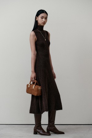 BA_Sleeveless high neck knit dress_2color