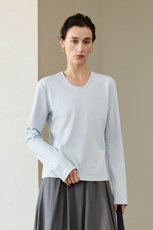 YY_Basic solid long sleeve top_3color