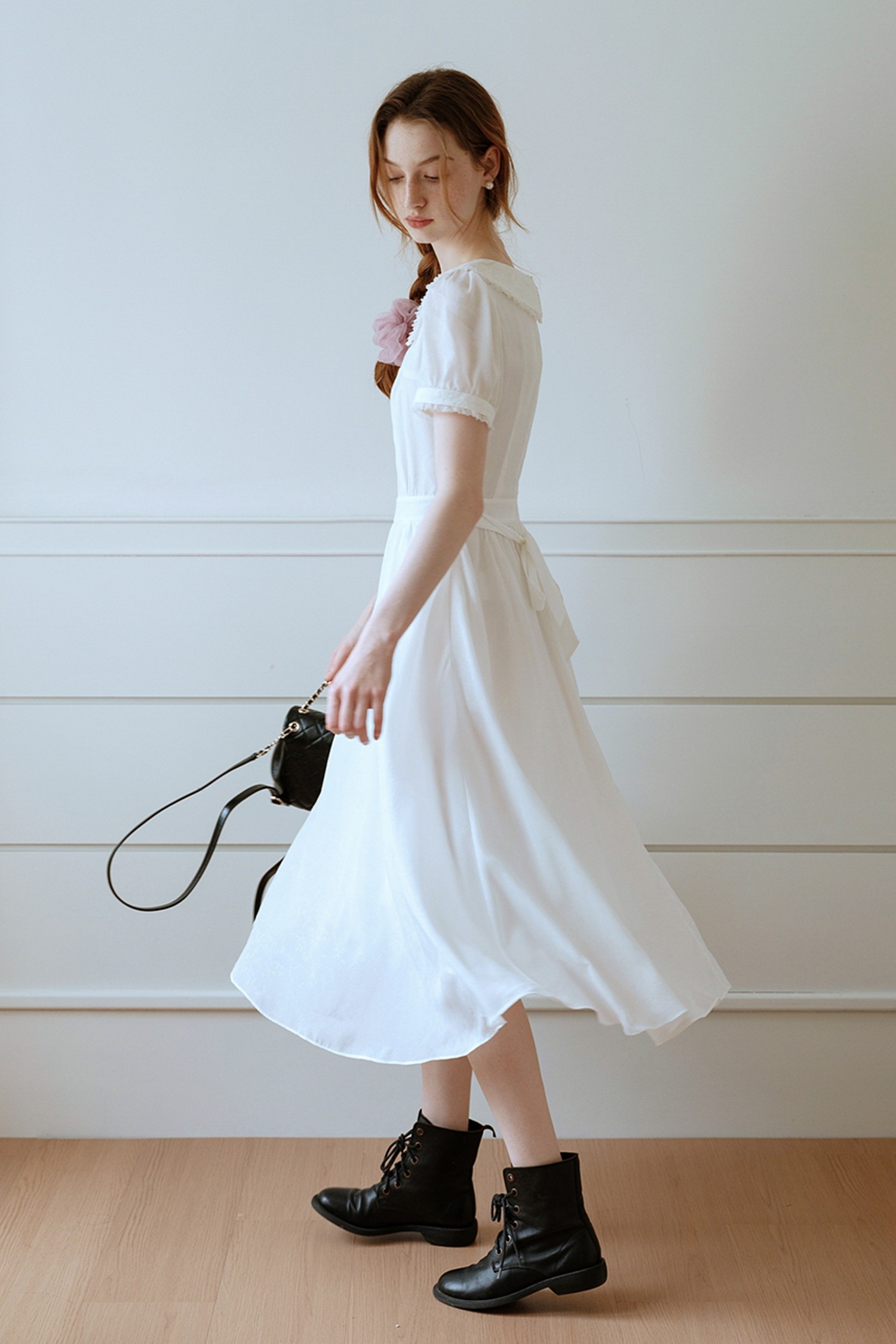 ★Cest Moidew★ Cest_White doll collar chiffon dress Cest_White doll collar chiffon dress_Cest Moidew - 코오롱몰