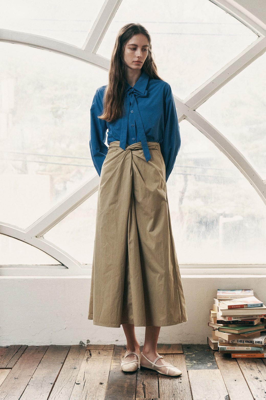 Proud Mary - 롱스커트 - PM_Kink daily skirt_BEIGE