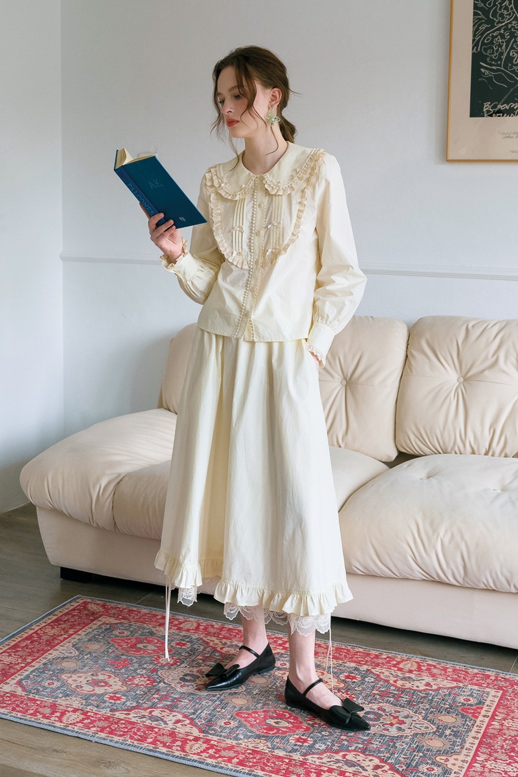 Cest Moidew - 롱스커트 - Cest_Palace frill lace skirt