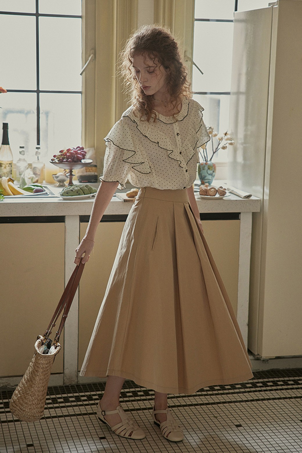 Proud Mary - 롱스커트 - Cotton pleated skirt