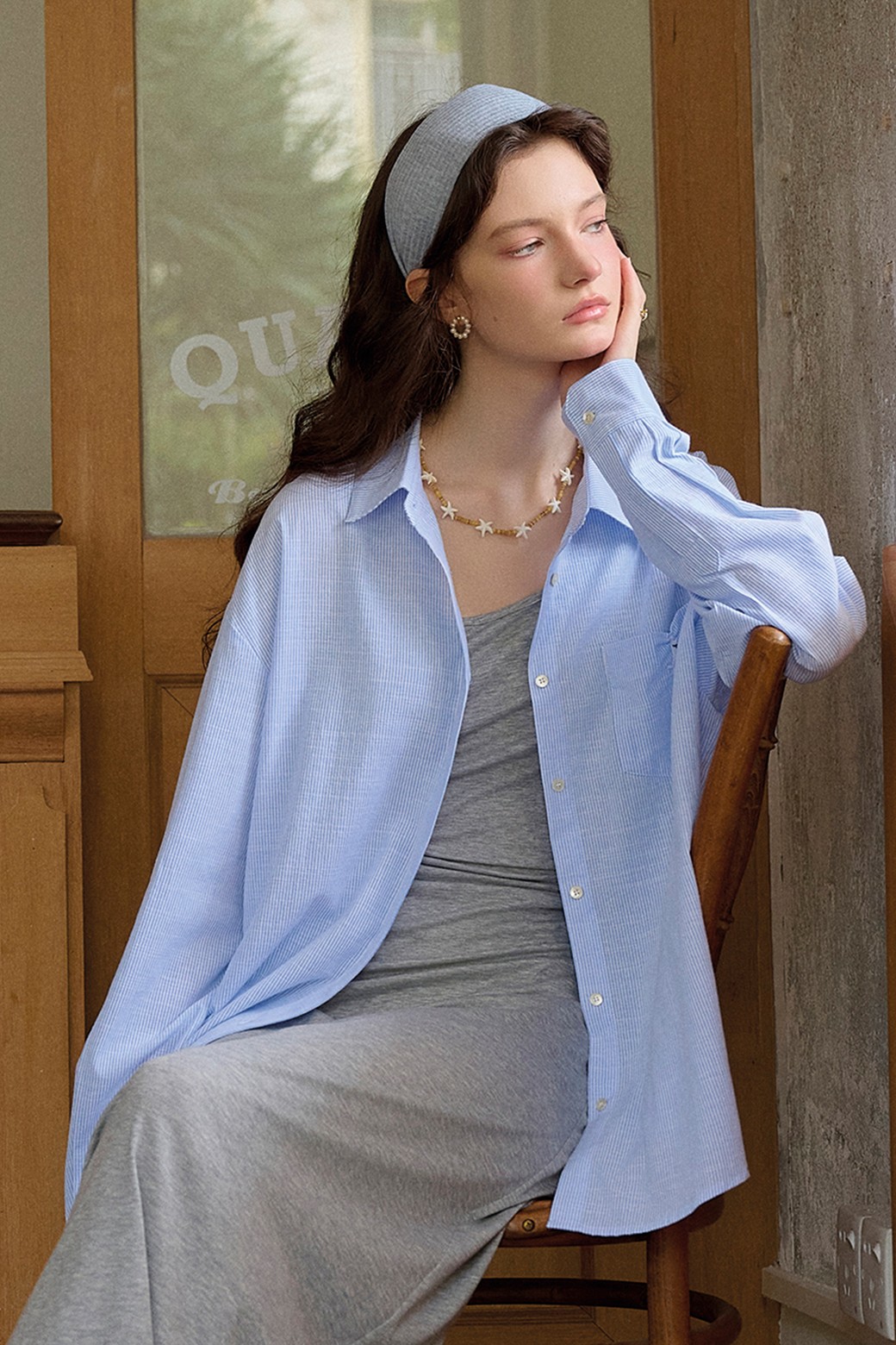Simple Retro - 셔츠 - Cotton lazy wind shirt