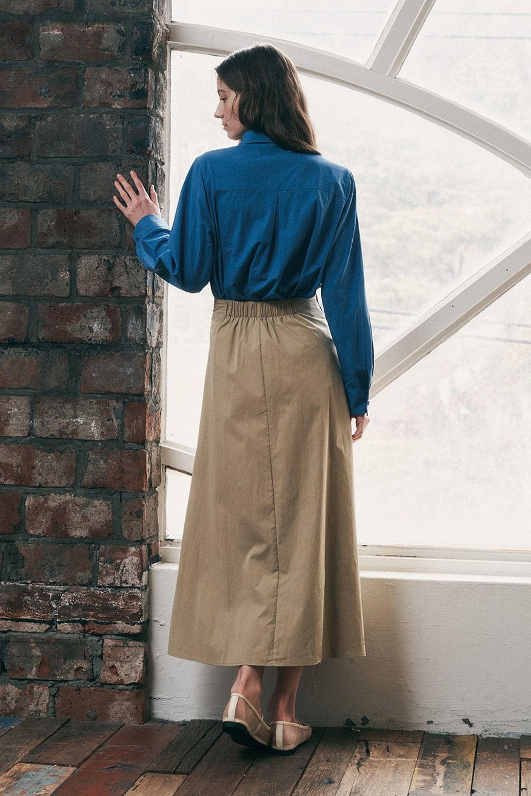 Proud Mary - 롱스커트 - PM_Kink daily skirt_BEIGE