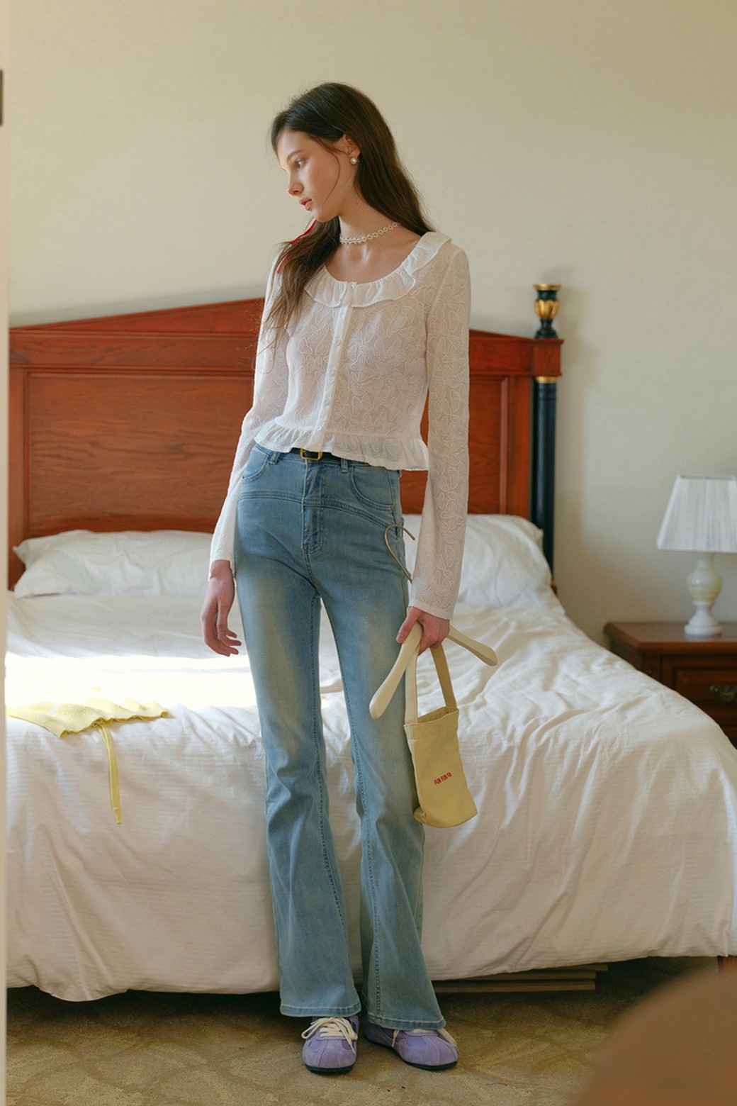 Cest Moidew - 데님 - Cest_Washed blue flared pants