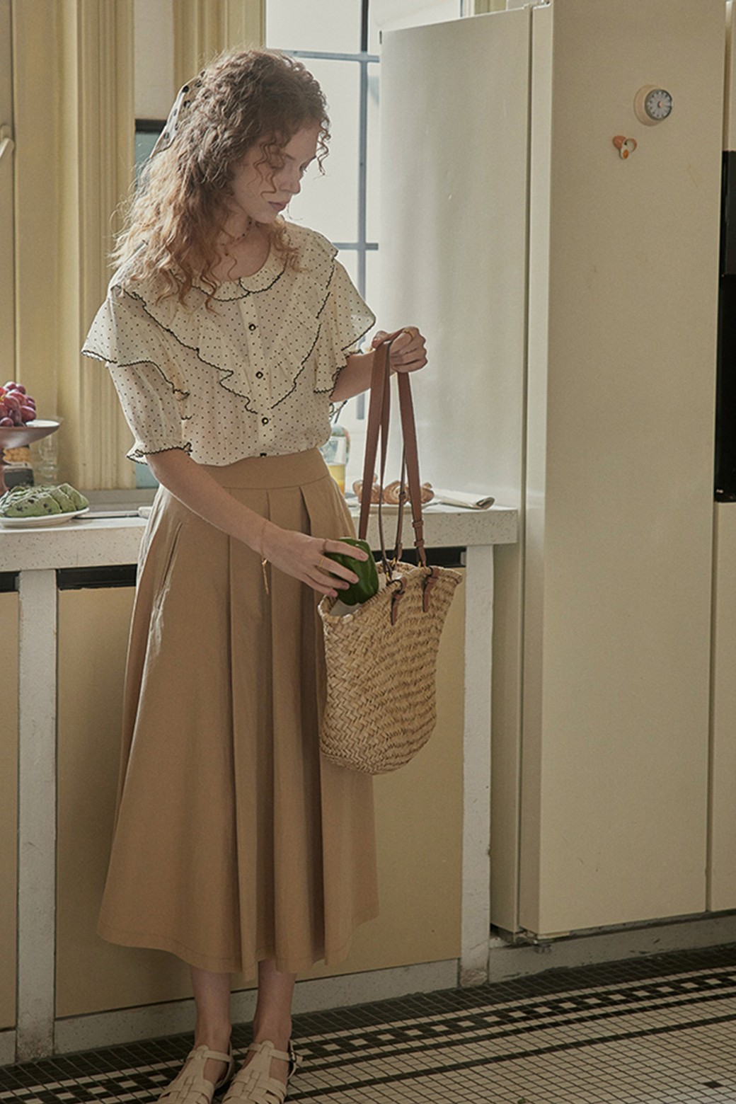 Proud Mary - 롱스커트 - Cotton pleated skirt