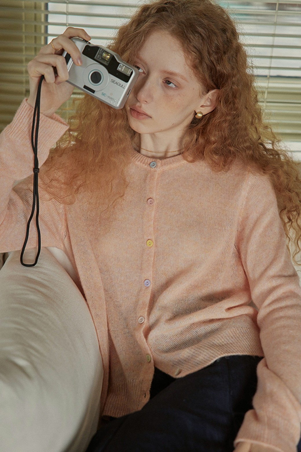 Proud Mary - 가디건 - PM_Color button cardigan_PINK
