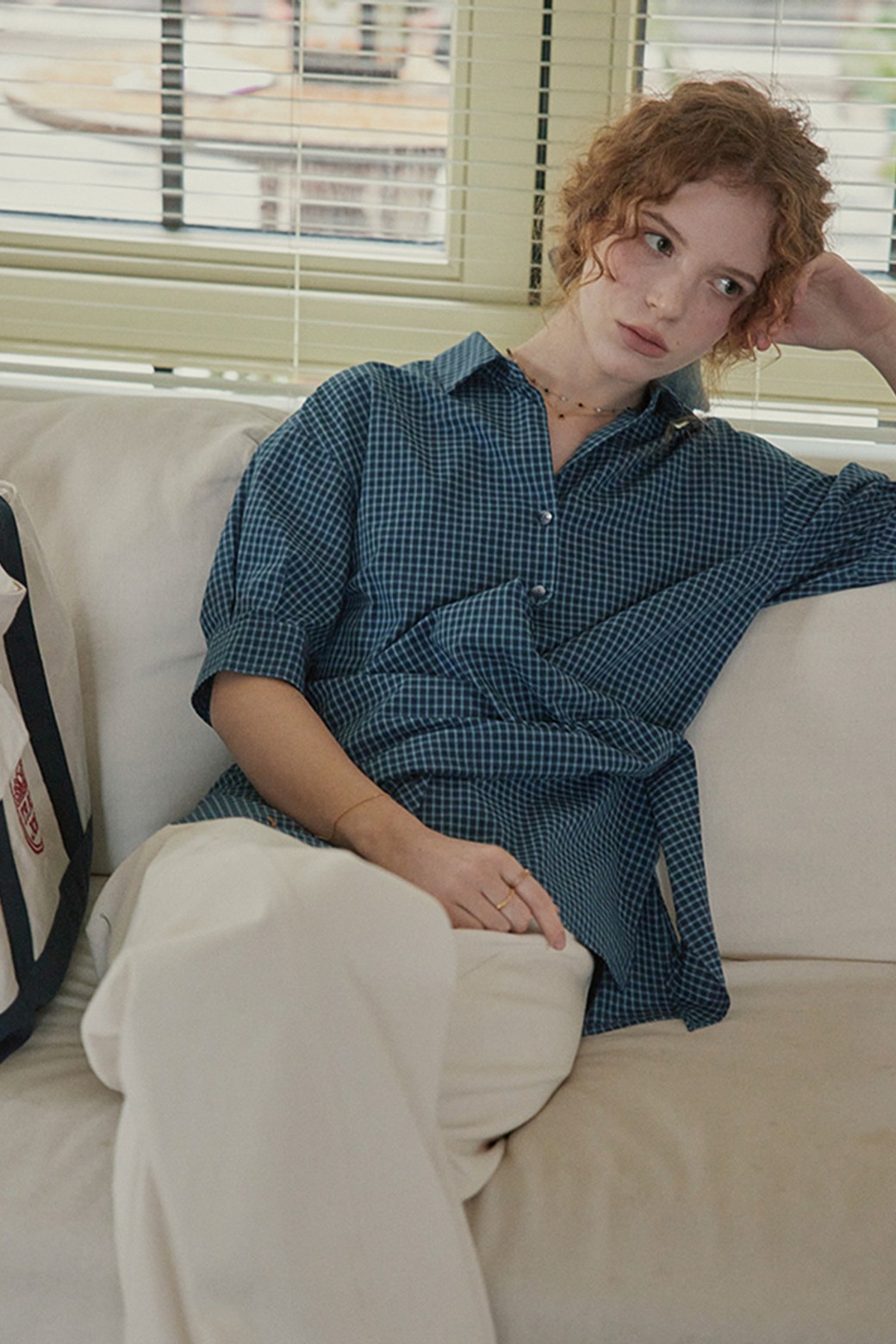 Proud Mary - 셔츠 - Side button check shirt