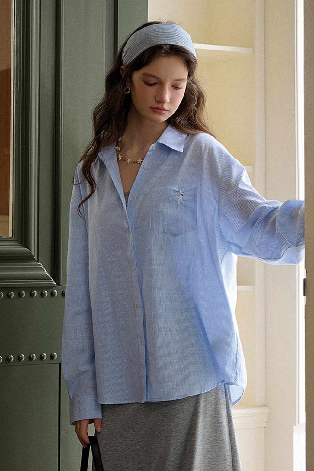 Simple Retro - 셔츠 - Cotton lazy wind shirt