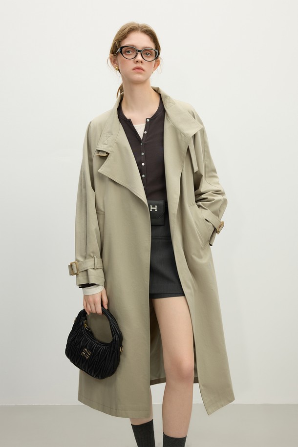 WE'DEE - 트렌치코트 - WD_Design stand collar trench coat