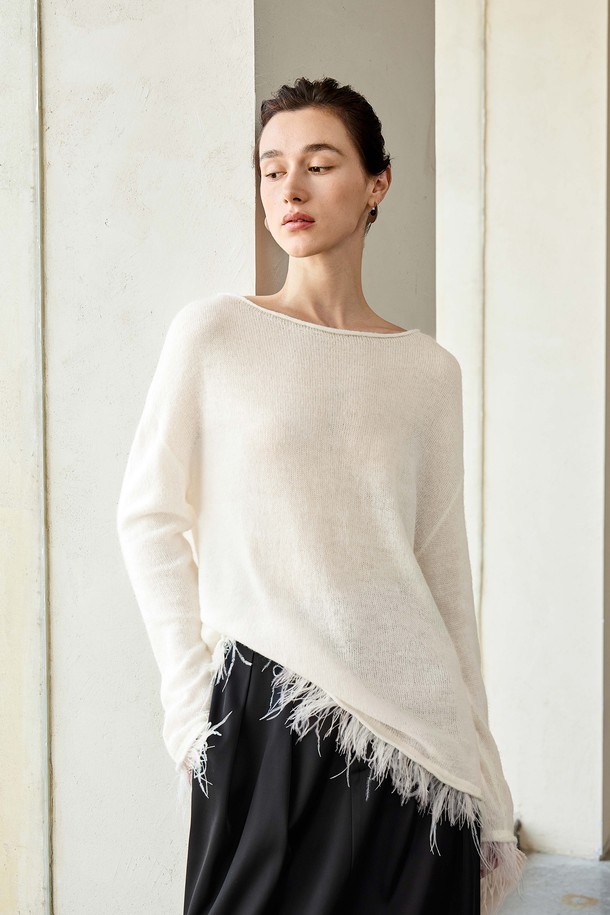 YYIAM - 스웨터 - YY_Azy high-end tassel sweater top