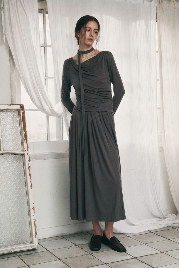 Proud Mary - 셋업 - PM_Off-the-shoulder top and skirt set_2color