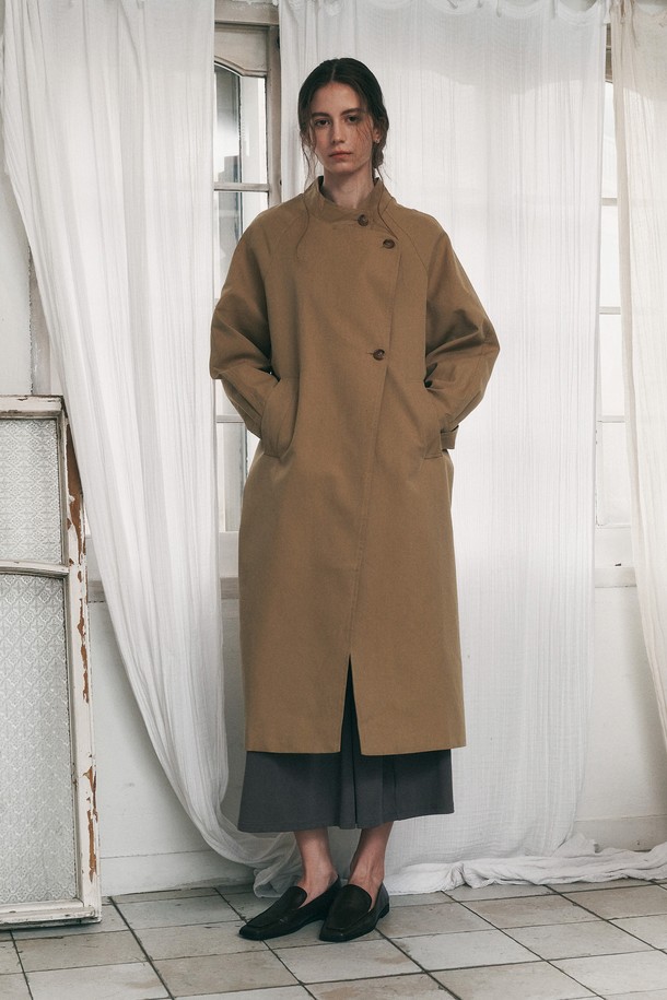 Proud Mary - 코트 - PM_Bevel button trench coat_2color