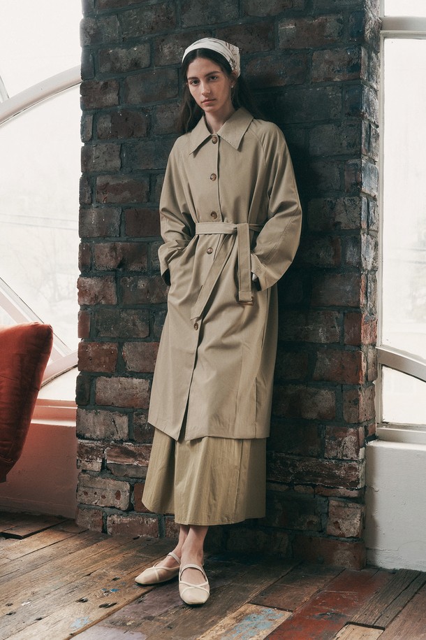 Proud Mary - 코트 - PM_Long solid color trench coat_2color