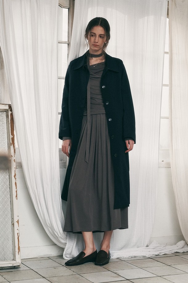 Proud Mary - 코트 - PM_Long solid color trench coat_2color