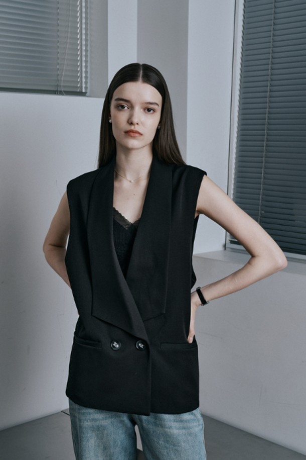 PIASTUDIO - 베스트 - BA_V-neck suit vest_2color