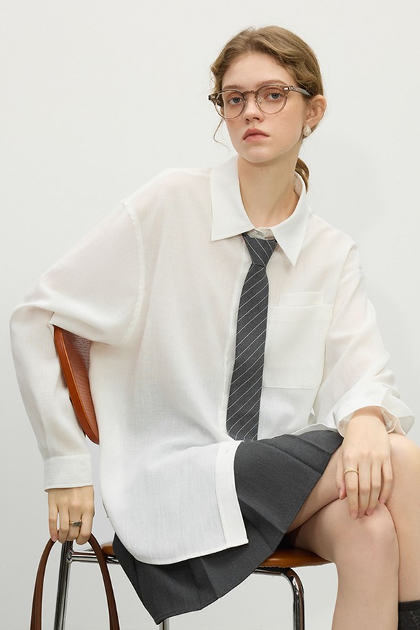 WE'DEE - 셔츠 - WD_Loose two-way linen shirt