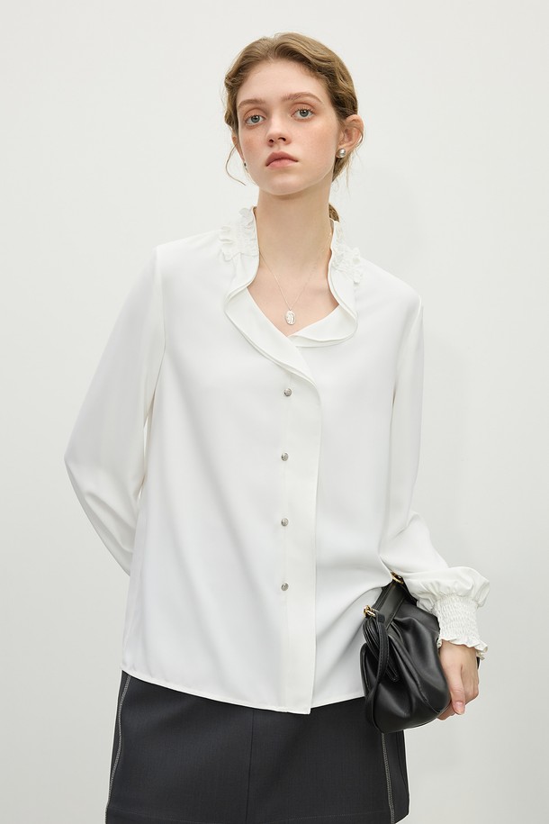 WE'DEE - 셔츠 - WD_Frill collar puff sleeve shirt