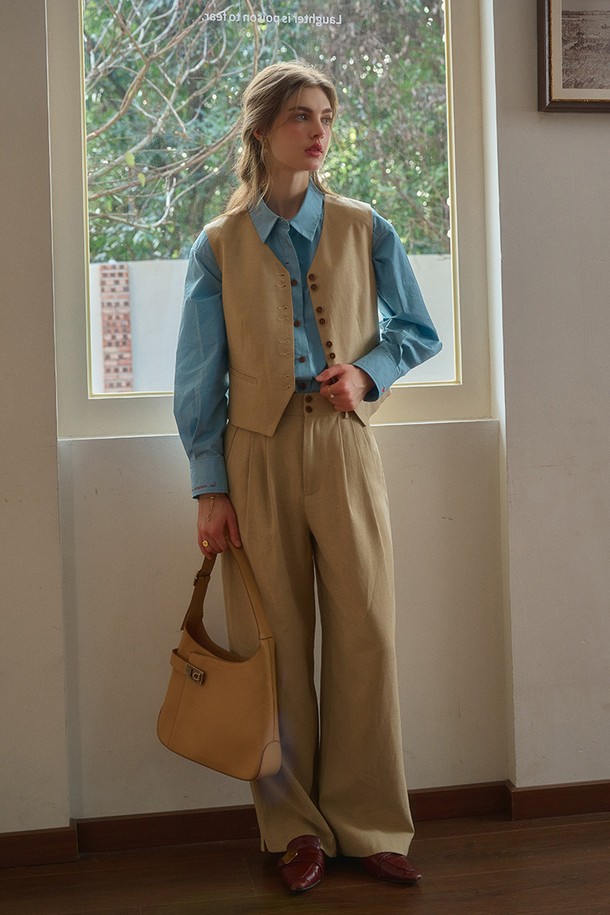 Simple Retro - 롱/미디팬츠 - SR_Department layered pants