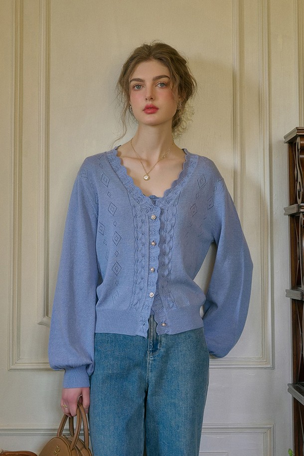 Simple Retro - 가디건 - SR_Hour tencel knitted cardigan