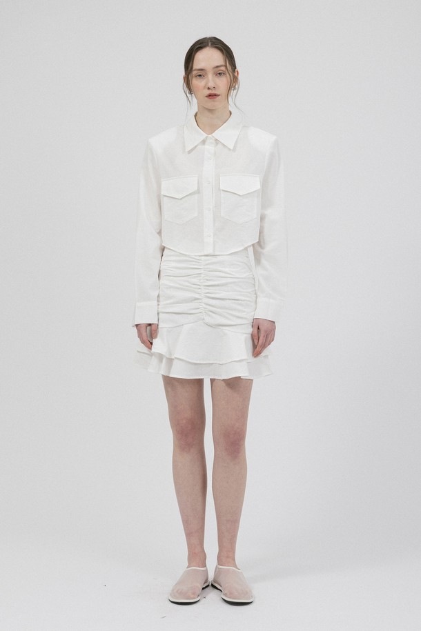 WE'DEE - 셋업 - WD_Literary blouse and skirt set_WHITE