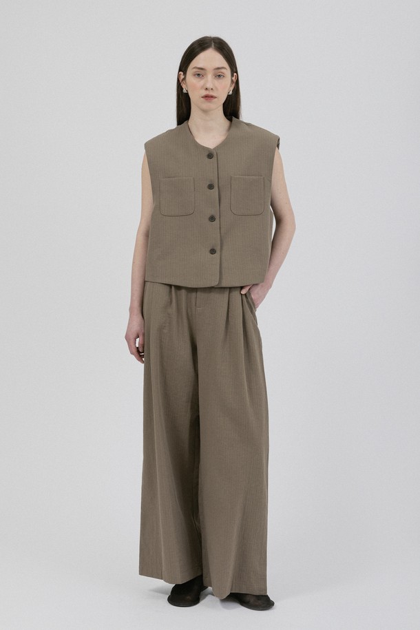 WE'DEE - 셋업 - WD_Spring suit vest and pants set_BEIGE