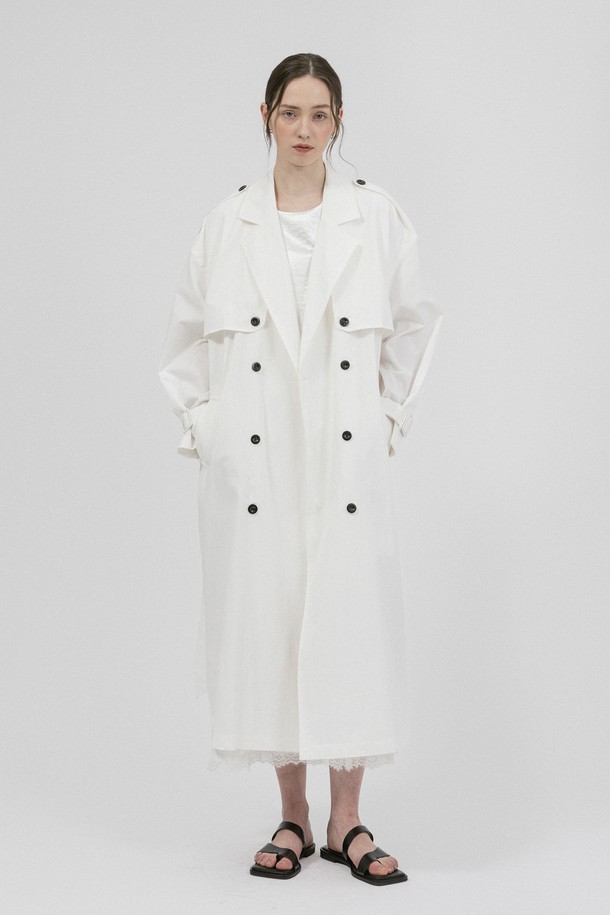 WE'DEE - 코트 - WD_White long coat