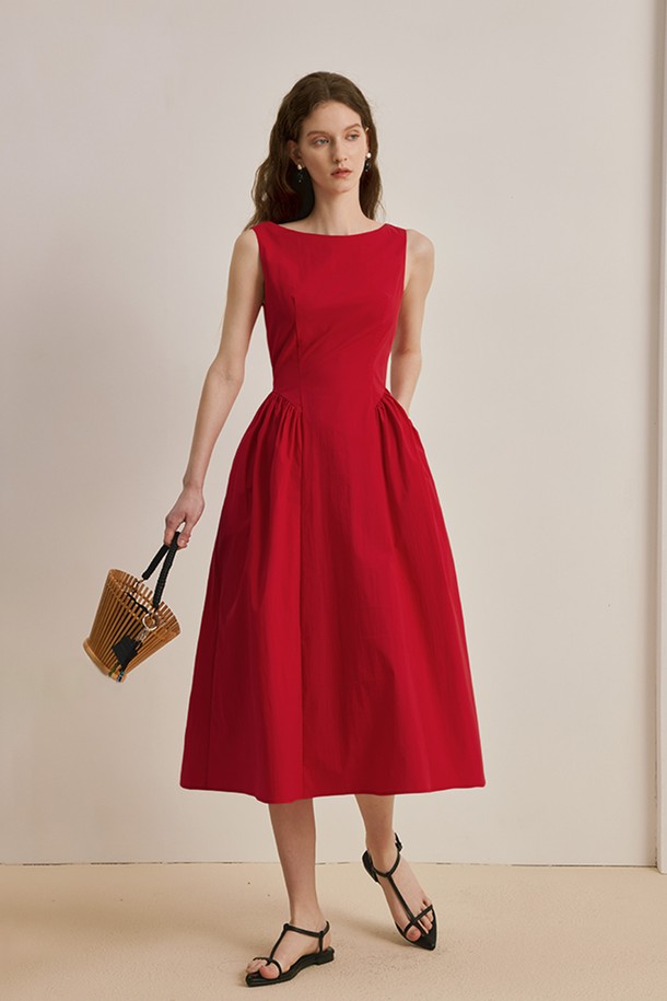 YYIAM - 민소매 원피스 - Waist sleeveless dress_3color