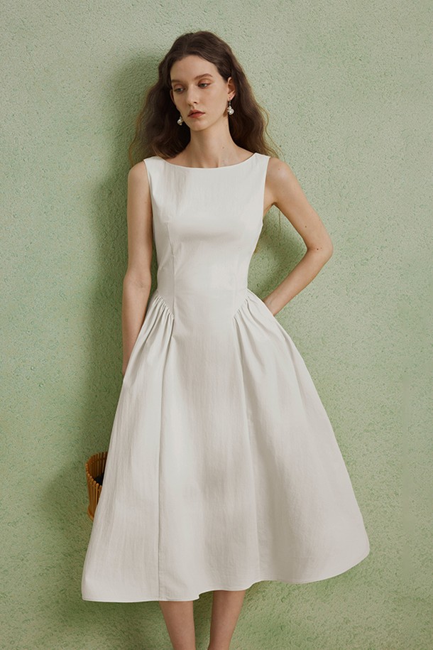 YYIAM - 민소매 원피스 - Waist sleeveless dress_3color