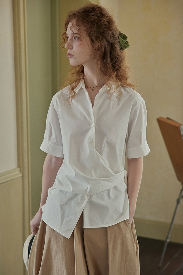 Proud Mary - 셔츠 - Side button white shirt