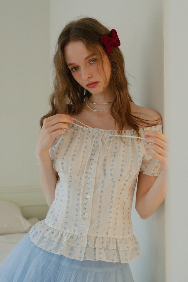 Cest Moidew - 블라우스 - Floral two-way shirt