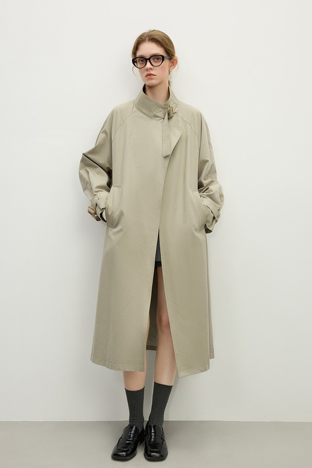 WE'DEE - 트렌치코트 - WD_Design stand collar trench coat