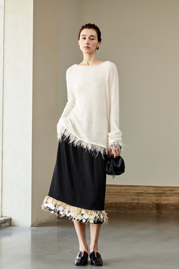 YYIAM - 스웨터 - YY_Azy high-end tassel sweater top