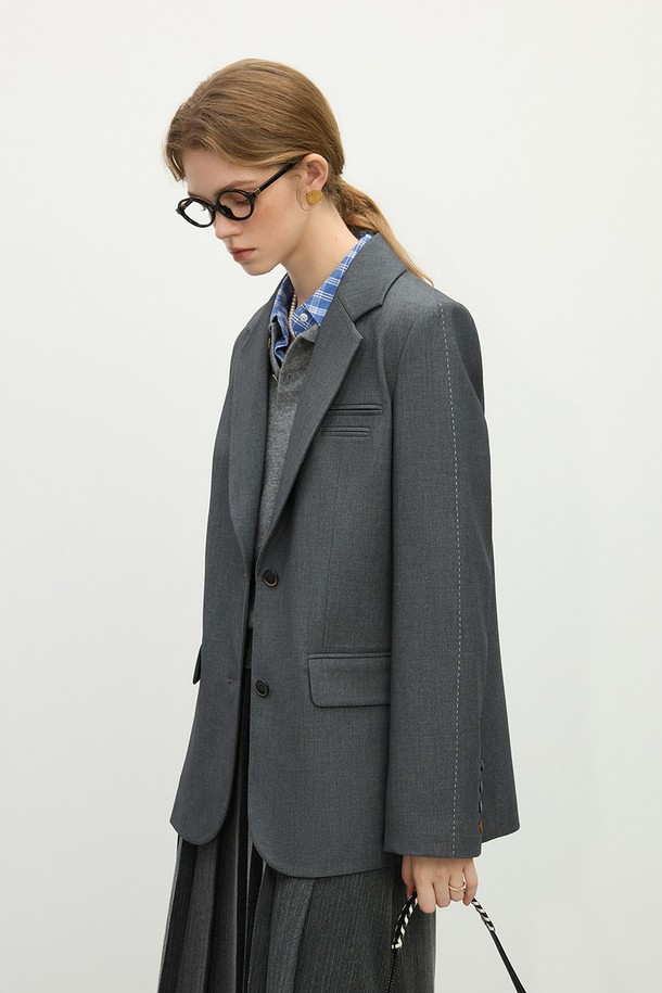 WE'DEE - 자켓 - WD_Design sleeve line suit jacket