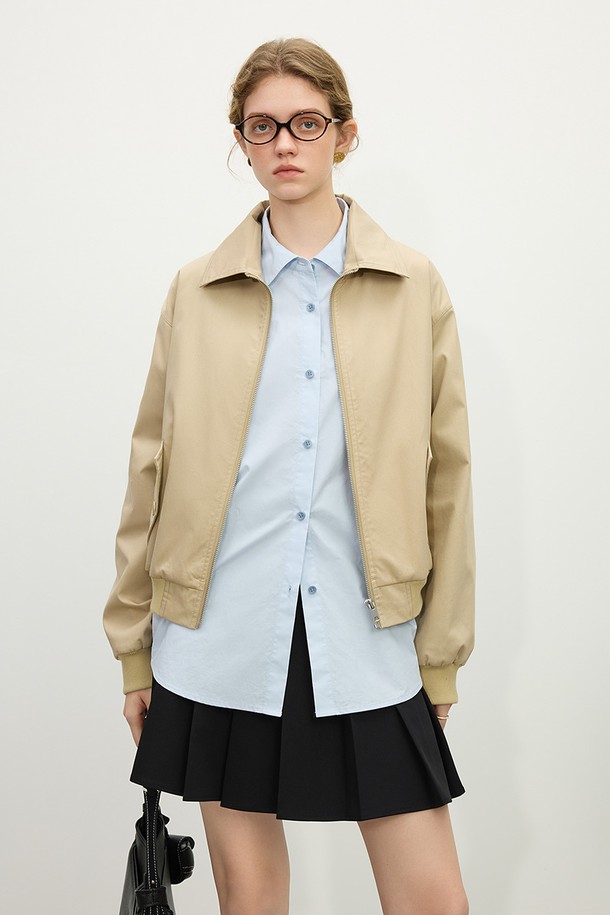 WE'DEE - 자켓 - WD_Loose cotton blouson jacket