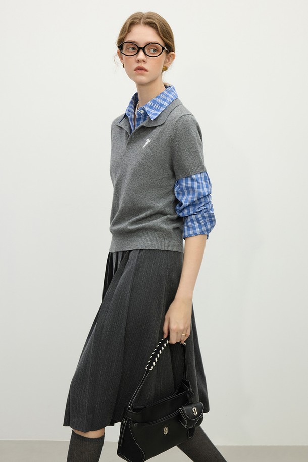 WE'DEE - 미디스커트 - WD_Pleated banding midi skirt